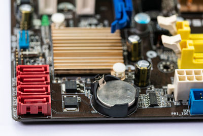 Close-up of computer keyboard on table