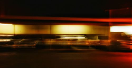 View of illuminated building