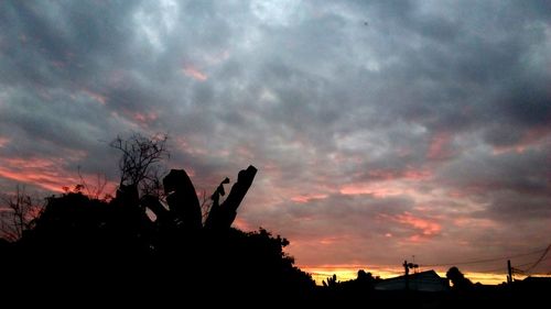 Silhouette of sky at sunset