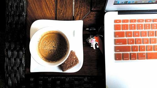 Coffee cup on table