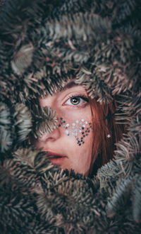 Close-up portrait of young woman