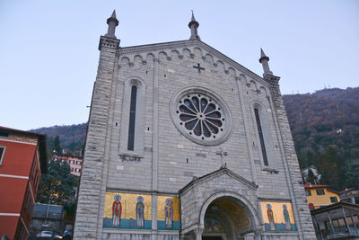 Low angle view of historic building against sky