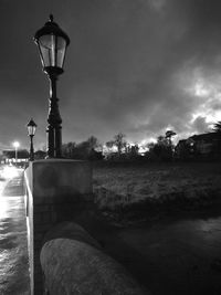 Street light against sky