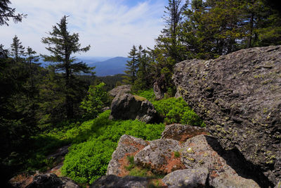 Scenic view of rocky mountains against sky