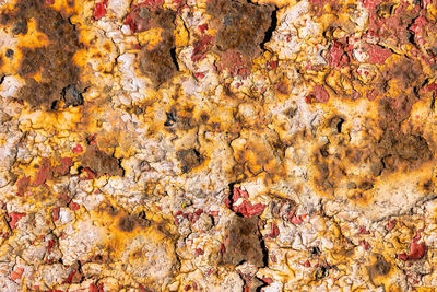 Rusty painted a metal background. peeling paint texture