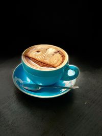 Coffee cup on table