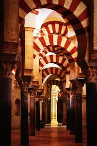 Corridor of illuminated building