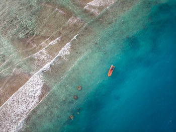 High angle view of sea