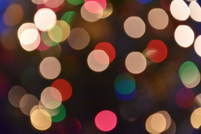 Defocused image of illuminated lights