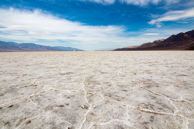 Scenic view of desert against sky