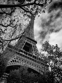 Low angle view of historical building against cloudy sky