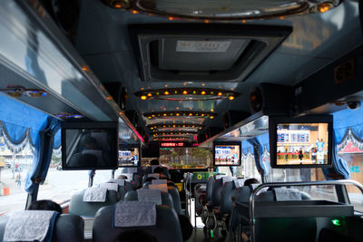 Interior of bus