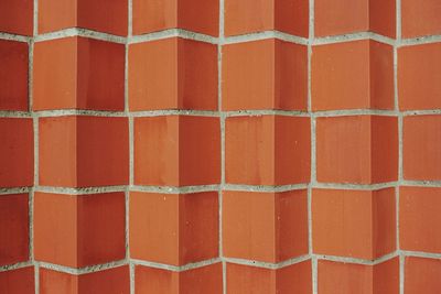 Full frame shot of orange wall