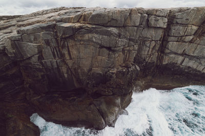 Rock formations by sea