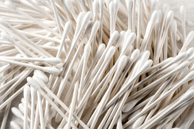 Full frame shot of cotton swabs