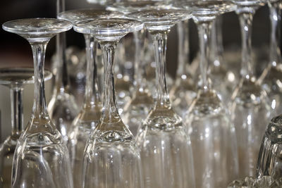 Close-up of wineglasses