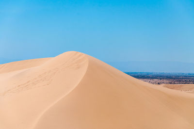 Sand dunes in a desert