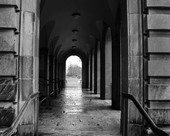 Empty corridor of building