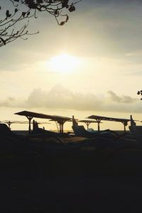 Sun shining through clouds