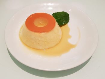 Close-up of dessert served in plate