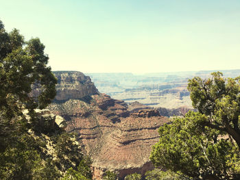 Scenic view of landscape against clear sky