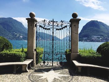 Gate against lake