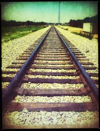 Surface level of railroad tracks