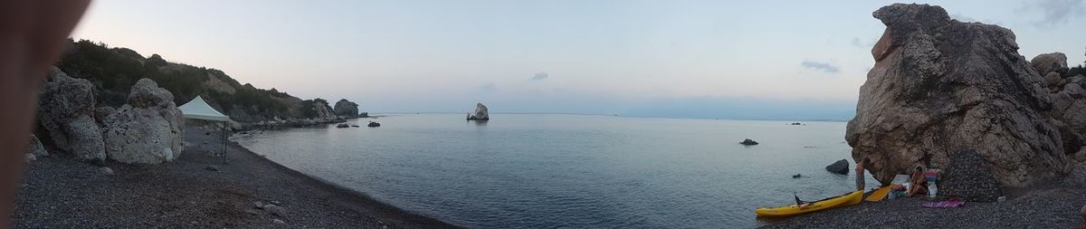Panoramic view of sea against sky