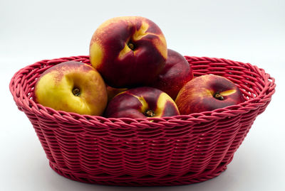Close-up of apples in basket