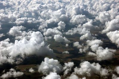 Aerial view of cloudy sky