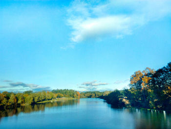 Scenic view of river against sky