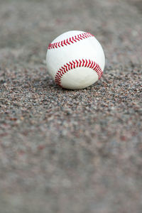 High angle view of ball on floor