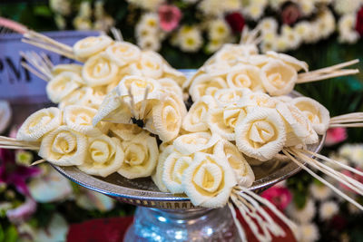 Close-up of white cake