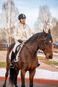 Man riding horse