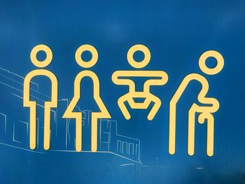 Close-up of text on wall