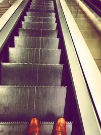 View of escalators