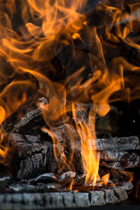 Close-up of bonfire