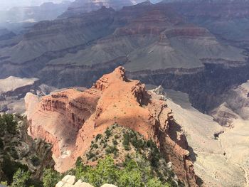 High angle view of rock formations