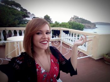 Portrait of smiling young woman