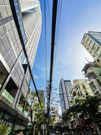 Low angle view of buildings against sky
