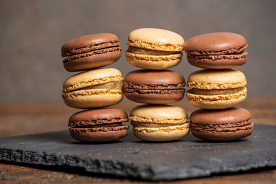 Close-up of cookies on table