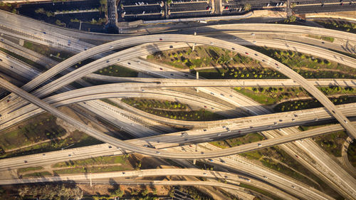 Aerial view of elevated road