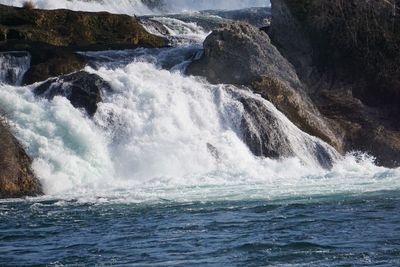 Scenic view of waterfall