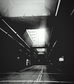 Empty underground walkway