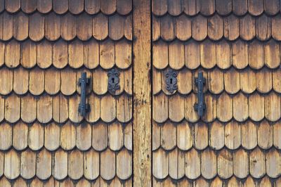 Full frame shot of old door