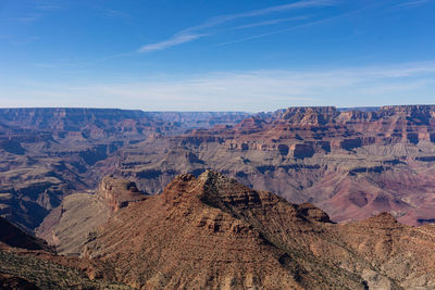 Scenic view of dramatic landscape against sky