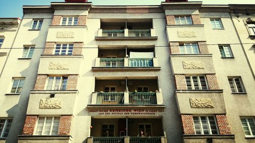 Low angle view of apartment building