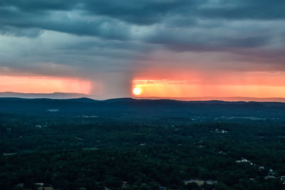 Dramatic sky over landscape