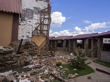 Abandoned built structure against sky