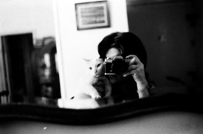 Portrait of man photographing